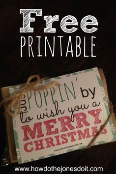 a free printable christmas card with the words, merry christmas written on it and an envelope