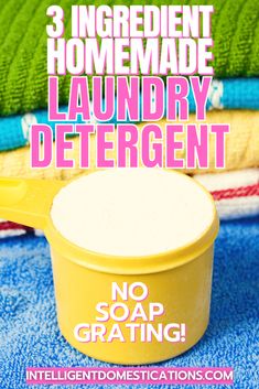 three ingredient homemade laundry detergent for the bathroom