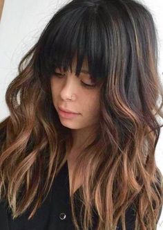 Long Hairstyles With Bangs, Bangs Ideas, Layered Hair With Bangs, Long Layered Haircuts, Hair With Bangs, Balayage Brunette, Long Hair With Bangs, Long Layered Hair, Easy Hairstyles For Long Hair