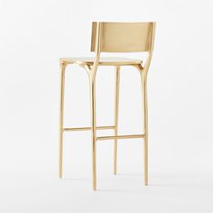 an image of a chair that is made out of wood and metal, with the seat up