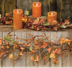 Harvest Garden Garland Garlands CWI+ Garden Garland, Prim Halloween, Luminara Candles, Harvest Garden, Autumn Cottage, Mexican Night, Fall Decor Inspiration, Primitive Fall, Fox Decor