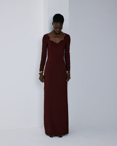 Shop your favorite luxury fashion, beauty & lifestyle pieces at Olivela. 20% of proceeds from every purchase supports causes you care about. Luxury Burgundy Evening Maxi Dress, Luxury Elegant Burgundy Maxi Dress, Burgundy Fitted Long Sleeve Gown, Luxury Red Semi-stitched Gown, Luxury V-neck Maxi Dress With Gathered Sleeves, Turkey Size, Stretch Crepe, Bodice, Fitness Models