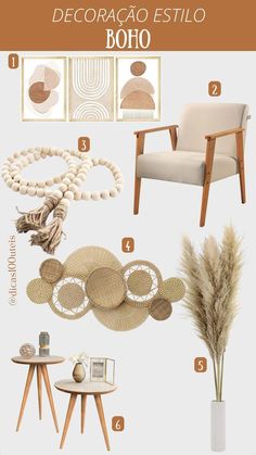 the interior design board for a living room