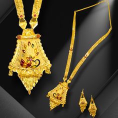 Exclusive Handmade, 2 Gram Gold Plated, Fancy, Design & Made by Real-gold Jewelry Workers, Party wear, Festival wear, Necklace with Earrings Long Jewelry Set.Gift for women , gift for some one, haram jewellery set  SKU - JAS RSNO85 BOX Matal Based - Brass Copper  No of image - 8 Size - (free size) Colour - Gold, Pack of - 6 (if Jewellery box include then pack of 7) 1 Long Necklace 2 Piece Earrings 1 Necklace Back Dori/Chain 2 Piece Kaan Chain (Earrings Support) 1 Jewellery Box  Kee Fituter - Han Bollywood Style 22k Gold Jewelry Set, Gold Plated Jewelry Sets For Puja, Gold-plated Jewelry Sets For Puja, Gold Jewelry Sets With Latkans For Diwali, Gold Jewelry Sets For Diwali Festival, Elegant Yellow Sets For Puja, 22k Gold Jewelry Sets For Puja And Festivals, 22k Gold Jewelry Sets For Diwali, Yellow Gold Jewelry Sets With Latkans For Festive Occasions