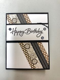 a happy birthday card made with the stamp set