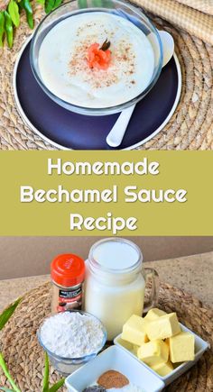 homemade bechamel sauce recipe on a plate