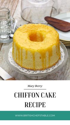 Mary Berry Chiffon Cake Recipe English Cake Recipe, English Cake, Chiffon Cake Recipe, Tube Pan, Healthy Cakes