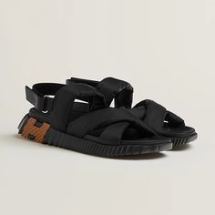 Sandal In Parachute Fabric. Light Sole With Contrasting Design For A Dynamic And Modern Look. Men Hermes Sandal, Hermes Sandals, Hermes Shoes, Fabric Light, Jelly Shoes, Sport Sandals, Walker Boots, Mens Sandals, Sneaker Shopping