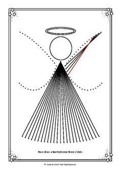 an image of a poster with lines in the shape of a triangle and a halo above it