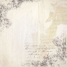 an old paper with writing on it and ornate designs around the edges in black ink