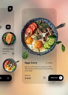 an image of food in a bowl on the app store's menu page, which includes eggs and cucumbers