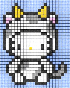 an image of a pixellated cat with yellow eyes