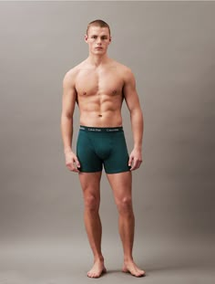 The Calvin Klein original. First introduced in 1981, this is our most iconic men's underwear style. Designed with the original Calvin Klein logo waistband, this timeless boxer brief is made from pure cotton for breathable comfort.  Material: 100% Cotton. Male Full Body Pose, Aquaman Injustice, Human Pose, Male References, Life Reference, Male Anatomy, Standing Pose, Sketch Poses, Body Reference Poses