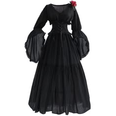 PRICES MAY VARY. Fabric: Made of lightweight cotton with jacquard weave. The black gothic dress is soft, reathable and flowy but not sheer. Features: This renaissance dress women has a V-neckline with lace. There is lacing in front of the waist, as pirate corset women, to adjust the size of the waistband. The back of the waist is elastic, making it highly fit for plus size waists. The fairy dress for women costume hemline is large enough to wear petticoats. Style: Flared long sleeves, typical of medieval dresses, With the red floral accessories and pair it perfectly with a black renaissance dress to become a dead bride costume for women, dark fairy costume for women, witches costumes for women and gothic vampire dress Occasion: The black victorian dresses are perfect for RenFair Day, Renai Witch Dress Medieval, Fairy Dresses For Women, Dead Bride Costume, Dark Fairy Costume, Black Victorian Dress, Pirate Corset, Witches Costumes For Women, Black Gothic Dress, Medieval Wedding Dress