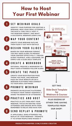 how to host your first webinar infographical poster - click to enlarge