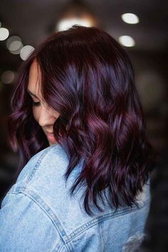 Plum Hair Color Formula, Dark Plum Hair Color, Plum Brown Hair, Dark Plum Hair, Plum Hair Color, Wine Hair Color, Hair Color Plum, Rambut Brunette