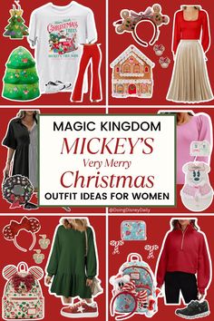 Ugly Sweater Mickey’s Very Merry Christmas Party Outfits, Disney World Christmas Outfit For Women, Very Merry Christmas Party Outfits, Creative Ugly Christmas Sweater, Party Outfit Ideas For Women, Mickeys Christmas Party