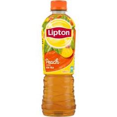 lipton peach tea drink on a white background