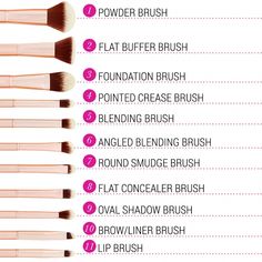 Rose Makeup Brushes, Rose Gold Makeup Brushes, Make Up Kits, Makeup Brushes Guide, Rose Makeup, Silicone Makeup, Makeup Guide, Makeup For Teens