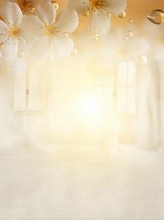 an image of flowers in the air with sunlight coming through