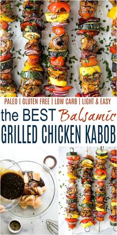 the best balsamic grilled chicken kabob recipe is easy and delicious