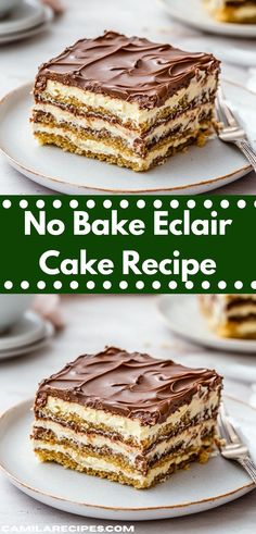 Looking for a delightful dessert? This No Bake Eclair Cake Recipe is the perfect sweet treat that combines the rich flavors of chocolate and cream, making it an instant family favorite for gatherings. No Bake Eclair, Eclair Cake Recipe, Unique Recipes Desserts, No Bake Eclair Cake, Eclair Cake Recipes, Eclair Cake, Unique Desserts, Quick Desserts, Easy Cookie Recipes