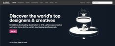 an image of a website page with the word's top designers and creatives