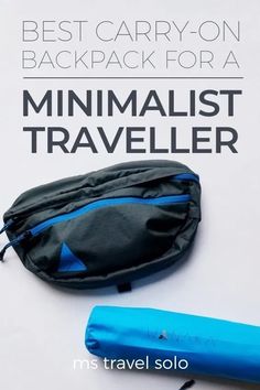 What does a minimalist travel bag look like? If you are in the market to buy a new travel bag, learn how you an travel like a minimalist with the best minimalist travel backpack. Don’t forget to pin it on your travel board! #minimalist #minimalisttravelbag #solotravel #traveltip #mstravelsolo Best Carry On Backpack, Luggage Ideas, Travelling Tips, Travel Prep, Travel Hack