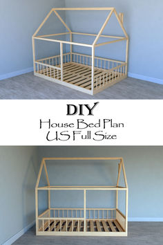 the diy house bed plan is full size and it's easy to build