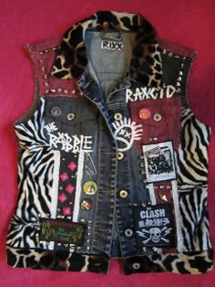 Punk Denim Vest, Alternative Diy, Patch Vest, Punk Denim, Diy Denim Skirt