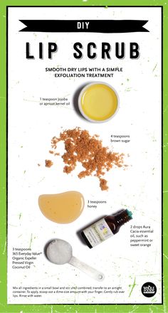 DIY Lip Scrub! This is super simple to assemble and is a necessity during the cold winter months. Who doesn't want beautifully smooth lips?! Lip Remedies, Exfoliating Lip Scrub, Homemade Scrub, Lush Products, Diy Body Scrub, Sugar Scrub Diy