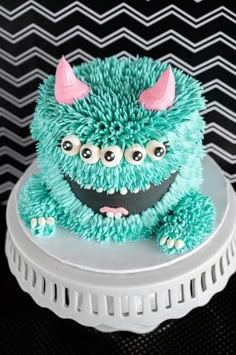 there is a cake that looks like a monster