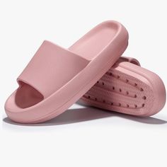 All Orders Ship Next Business Day! Slides For Women Men Pillow Slippers Non-Slip Bathroom Shower Sandals Soft Thick Sole Indoor And Outdoor Slides Never Worn/Perfect Condition/No Holes/No Stains/No Pilling/No Fade The Color Is Pink Size 9/10 (Runs On The Bigger Size) Smoke Free Home! Pillow Slippers, Shower Sandals, Man Pillow, Amazon Shoes, Pink Slides, Slides For Women, Bathroom Shower, Big Size, Women's Shoes Sandals