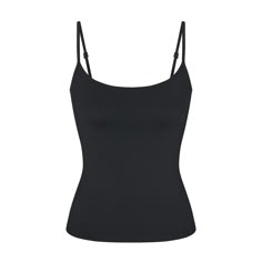 Getting dressed is smoother in SKIMS. Made with our buttery-sleek fabric that smooths and hugs your body, this lightly supportive tank flatters your fig... Seamless Tank Top, Brandy Melville Png, Black Fitted Top, Wishlist Clothes, Tank Tops Lace, Black Tanktop, Tight Tank Top, Basic Clothes, Long Tank Top