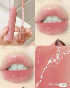 Ulzzang Makeup Lips, Korean Pink Lips Natural, Korean Pink Lips, Kbeauty Korean Lips, Korean Makeup Products Lipsticks, Kawaii Makeup, Hot Makeup, Lip Swatches