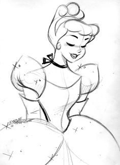 a drawing of princess aurora from disney's sleeping beauty