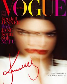 a magazine cover with an image of a woman's face