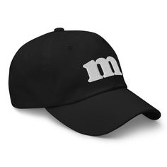 Message direct for customization. Check out our Alphabet Hat Collection here: https://www.etsy.com/shop/GDSLabel?ref=seller-platform-mcnav&search_query=alphabet+hat Showcase your personalized charm with the "Lowercase Letter M Embroidered Dad Hat." This cap blends clean, minimalist design with a hint of individual flair, perfect for those who value a subtle yet expressive addition to their wardrobe. * 100% chino cotton twill * Green Camo color is 35% chino cotton twill, 65% polyester * Unstructu Name Typography, Lowercase Letter, Abc Alphabet, L Alphabet, Single Letter, Hat Collection, Letter M, Camo Colors, Green Camo