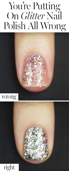 Glitter Nail Paint, Glitter Polish, Manicure Gel, Nagel Tips, Glitter Nail Polish, Glitter Nail, Nail Paint, Manicure E Pedicure, Nail Polish Colors