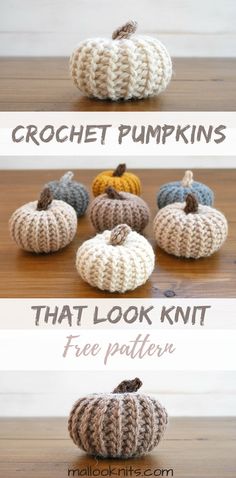 crochet pumpkins that look knit free pattern