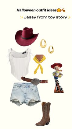 Halloween outfit ideas Jessy Toy Story Costume Woman, Toy Story Outfit Ideas, Hallo Costumes, Jessie Toy Story Costume, Jessie From Toy Story, Jesse Toy Story, Jessie Costume, Halloween Outfit Ideas, Carnaval Outfit