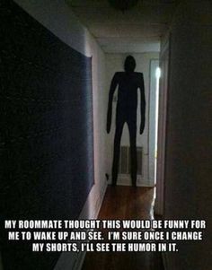 an image of a creepy man standing in the hallway