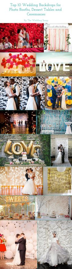 a collage of photos with people dressed in wedding attire