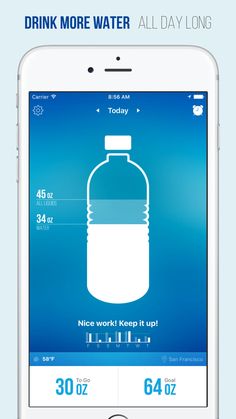 Waterlogged - Drink More Water #amp#Health#Fitness#ios Health Tracker App, Water Intake Tracker, Nutrition App, Watermelon Nutrition Facts, Healthy Apps, Nutrition Store, Daily Water Intake, Daily Water, Fitness Apps