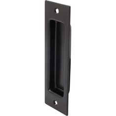 a black door handle on a white background