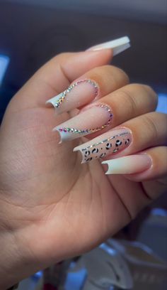 Flare Nails, Animal Print Nails Art, Nails Designer, Leopard Print Nails, Stylish Nails Designs, Animal Print Nails, White Nail Designs, Neon Nails, Nail Studio