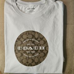 Mens Coach Shirt New Classic White Shirt With Graphic Print, Classic White Shirt With Letter Print, Coach Shirt, Coach Shirts, Bday Gift, Bad Girl, Shirt Color, Colorful Shirts, Tee Shirts