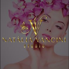 a woman with orchids on her head and the words natalie vancinoi studio