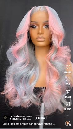 Beautiful Black Hair, Creative Hair Color, Dyed Hair Inspiration, Multicolored Hair, Pretty Hair Color, Ombre Wigs, Dope Hairstyles, Colored Wigs, Dreadlock Hairstyles