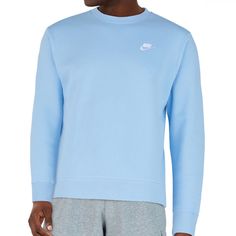 Brand New Nike Blue Sweatshirt For Spring, Blue Nike Crewneck, Nike Women Sweatshirt, Nike Crewneck, Nike Sweaters, Nike Sweater, Blue Nike, New Nike, Sweatshirts Women